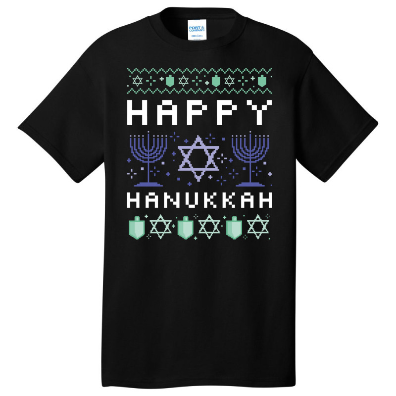 Happy Hanukkah Basic T-shirt by Cardenas | Artistshot