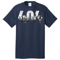 Atlanta 404 Area Code Skyline Atl Georgia Vintage T Shirt Basic T-shirt | Artistshot