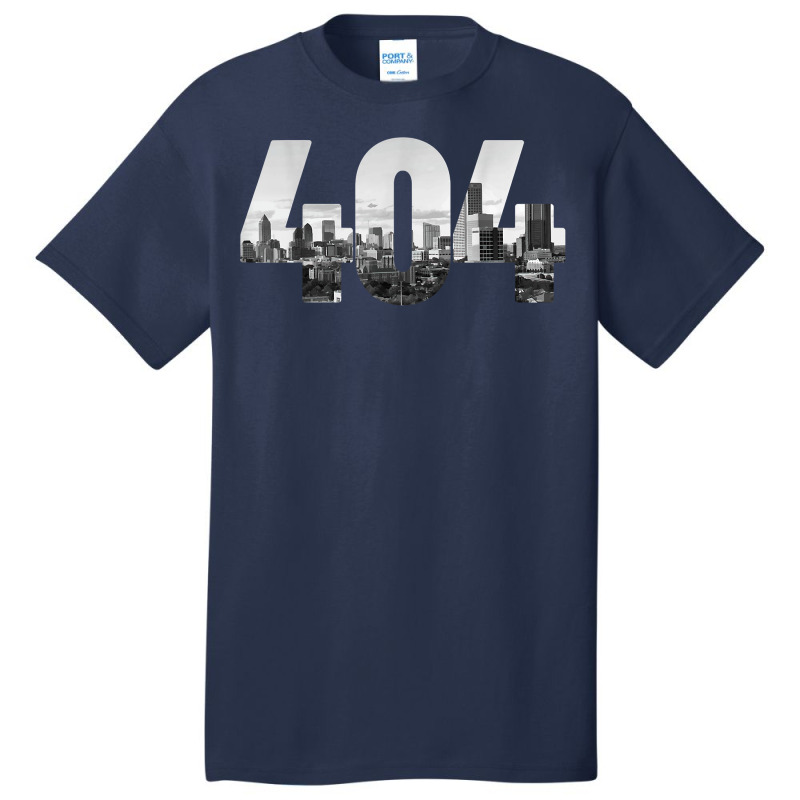 Atlanta 404 Area Code Skyline Atl Georgia Vintage T Shirt Basic T-shirt by cm-arts | Artistshot