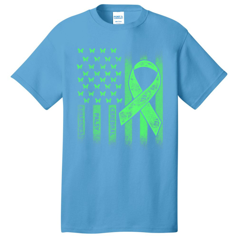 Cerebral Palsy Cp Awareness Usa Flag Warrior Survivor Basic T-shirt | Artistshot