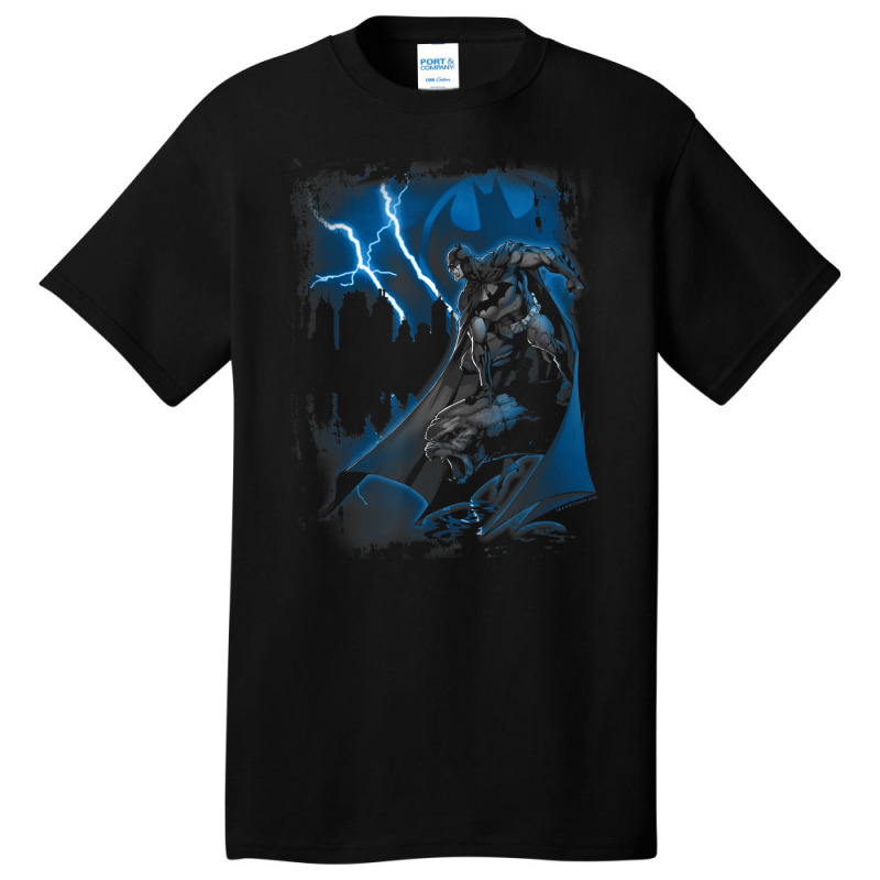 B.at.man Lightning Strikes Basic T-shirt by thepianistalto | Artistshot