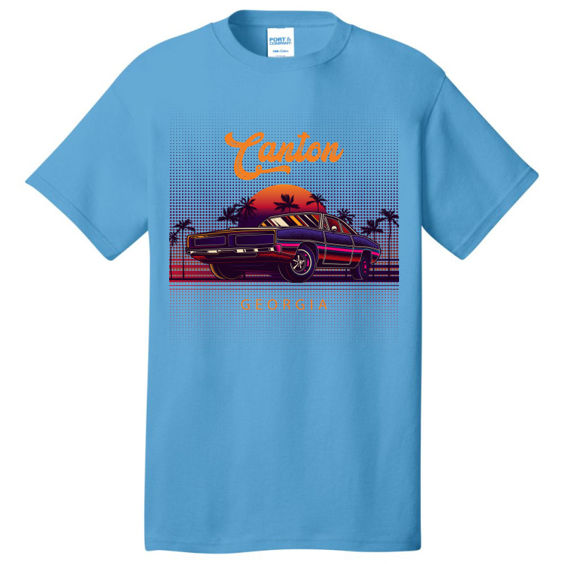 Canton Georgia Retro Vintage 80s 90s Muscle Cars Retrowave Aesthetic Basic T-shirt | Artistshot