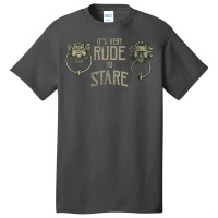 Womens It's Very Rude To Stare Labyrinth Door Knocker V Neck T Shirt Basic T-shirt | Artistshot