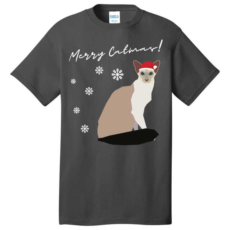 Balinese Cat Merry Catmas Christmas Cat Lovers Pullover Hoodie Basic T-shirt | Artistshot