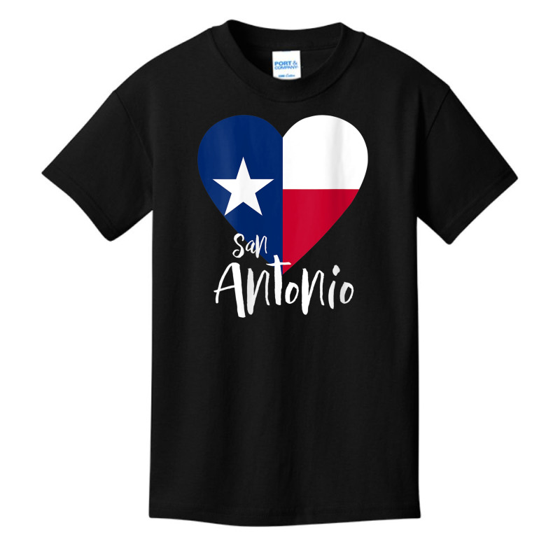 Womens I Love San Antonio Texas Tx Flag Lonestar Heart V Neck T Shirt Basic Youth T-shirt by cm-arts | Artistshot