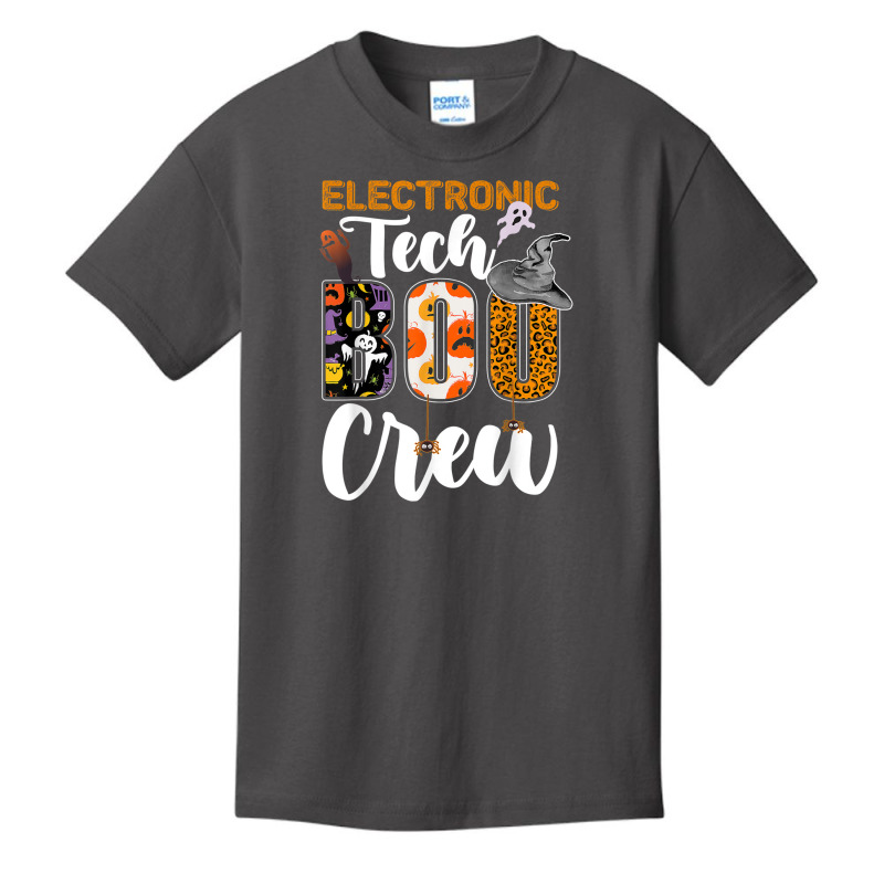 Electronic Tech Boo Crew Halloween Matching Technician Basic Youth T-shirt by Fashonus | Artistshot