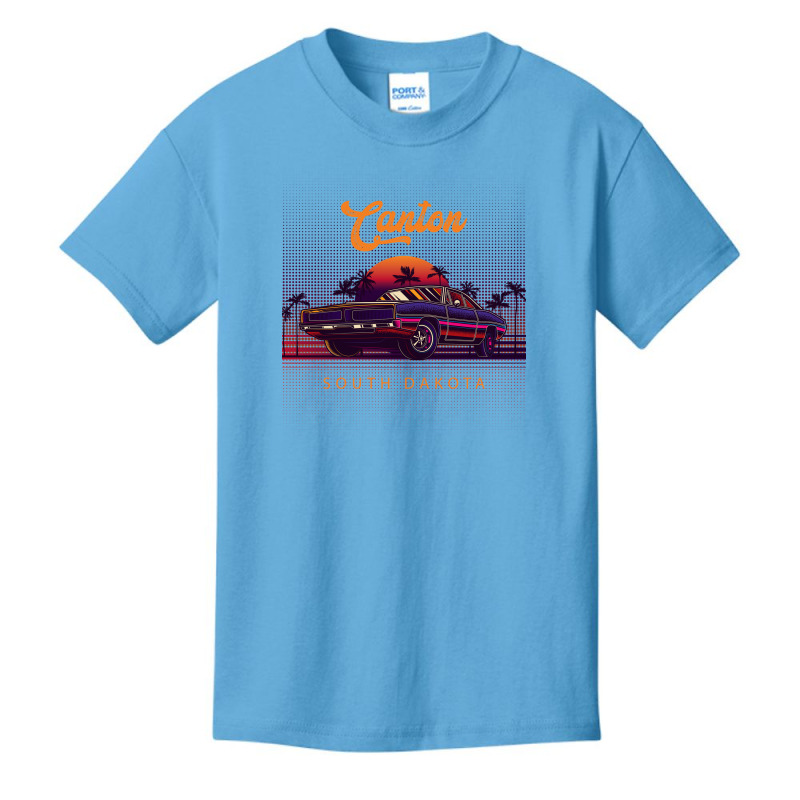 Canton South Dakota Retro Vintage 80s 90s Muscle Cars Retrowave Aesthe Basic Youth T-shirt by pancakespienova | Artistshot