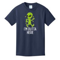 I'm Outta Here Alien Storm Area 51 Alien Running Away Basic Youth T-shirt | Artistshot