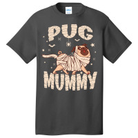 Trendy Halloween Dog Meme Pug Owner Costume Pug Mummy Long Sleeve T Sh Basic T-shirt | Artistshot