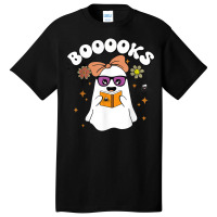 Booooks Ghost Read Library Books Halloween Teacher Shirt Basic T-shirt | Artistshot