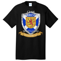 Forrester Scottish Family Clan Scotland Shield Long Sleeve T Shirt Basic T-shirt | Artistshot