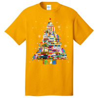 Christmas Library Tree Lights For Librarian And Book Lover Long Sleeve Basic T-shirt | Artistshot