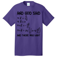 Maxwell Equations And God Said And There Was Light Pullover Hoodie Basic T-shirt | Artistshot