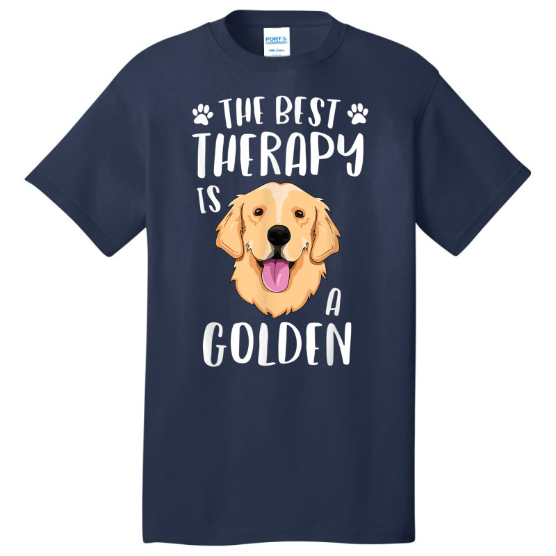 The Best Therapy Is A Golden Retriever Fur Mama Women Dog Basic T-shirt by DevynGiorgio | Artistshot