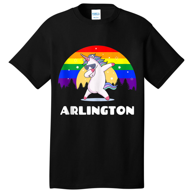 Arlington Texas   Lgbtq Gay Pride Rainbow Tank Top Basic T-shirt by cm-arts | Artistshot