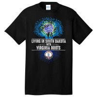 South Dakota Home Virginia Roots State Tree Flag Gift Tank Top Basic T-shirt | Artistshot