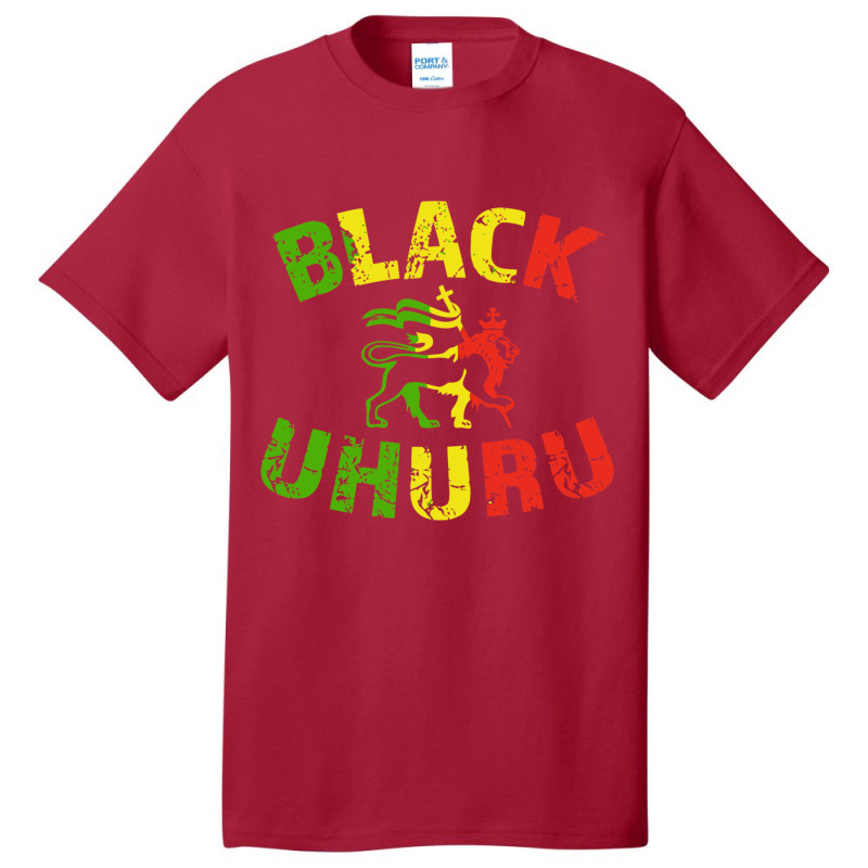 Black Uhuru Jamaican Lion Basic T-shirt by LYNNHUTCHISON-SHOP | Artistshot