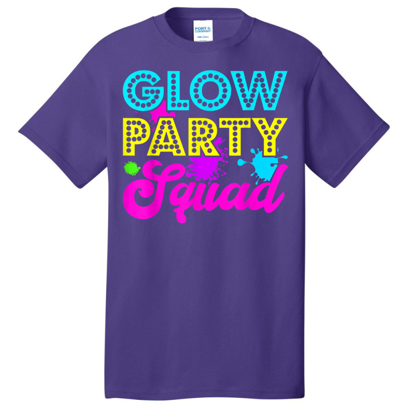 Glow Party Squad Halloween Costume Party Colorful Basic T-shirt | Artistshot