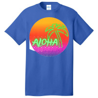 Aloha Hawaii Hawaiian Island Palm Beach Surfboard Sunset Premium Basic T-shirt | Artistshot