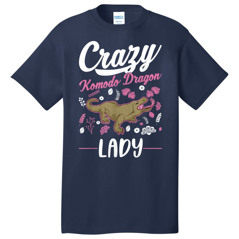 Crazy Komodo Dragon Lady Monitor Lizard Girl T Shirt Basic T-shirt by cm-arts | Artistshot