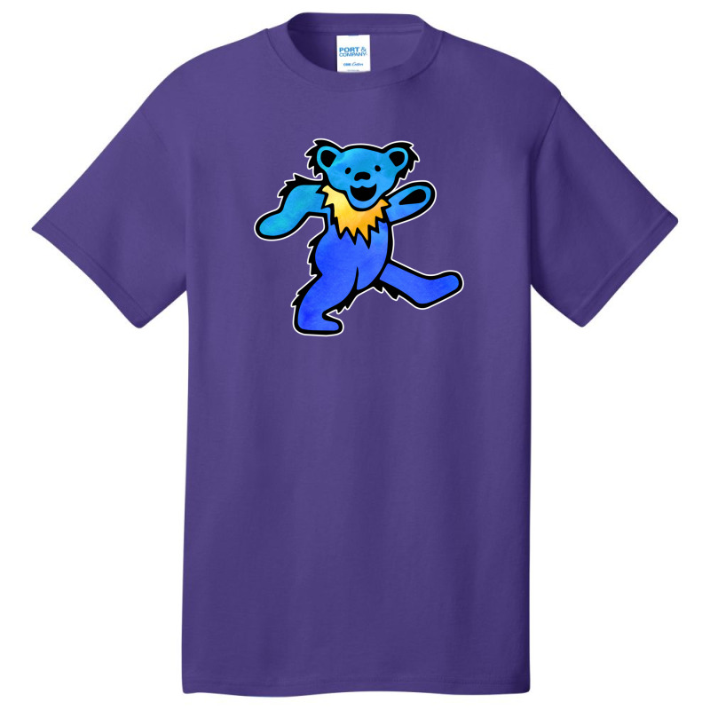 Blue Grateful Dancing Hippie Classic Rock Dead Bear Basic T-shirt | Artistshot