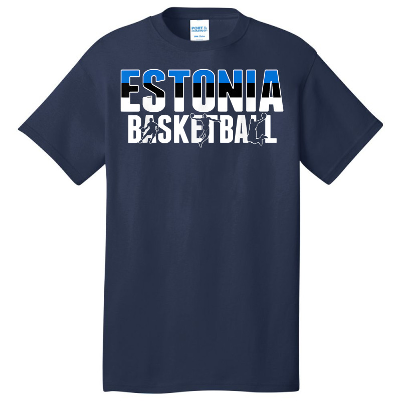 Estonia Basketball Lovers Jersey   Support Estonian Ballers T Shirt Basic T-shirt | Artistshot