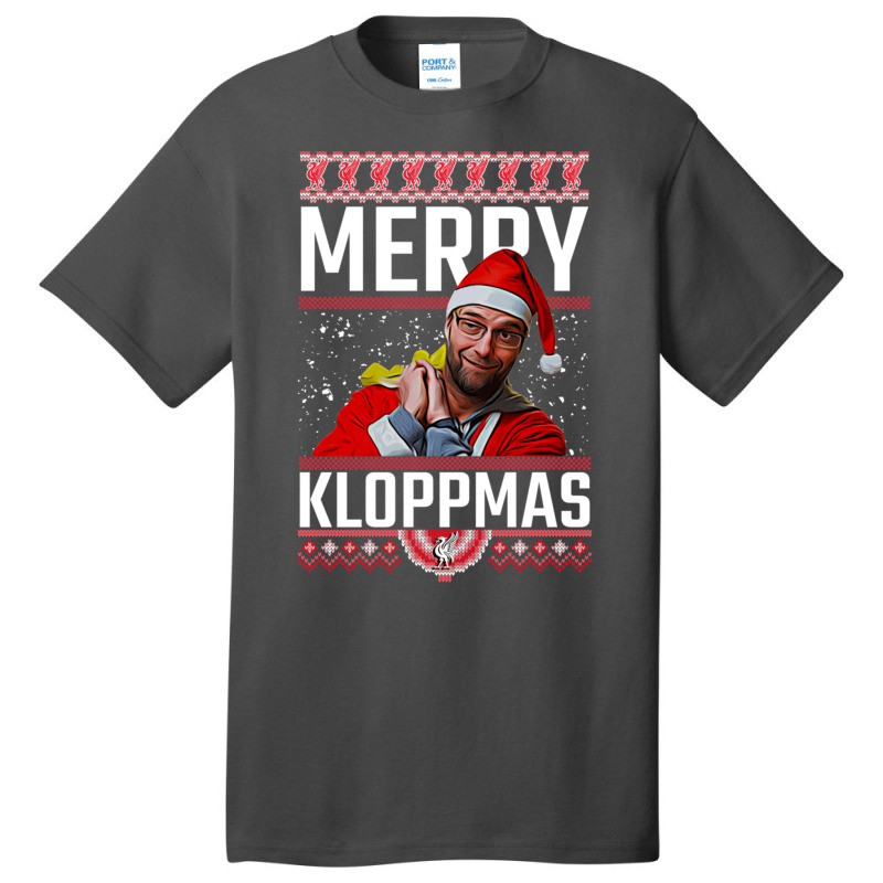 Merry Kloppmas Jurgen Klopp Lfc Christmas Design Classic Basic T-shirt | Artistshot