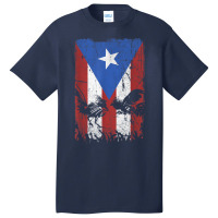 Cock Fight Gallos Gallero Fighting Rooster Puerto Rico Flag Basic T-shirt | Artistshot