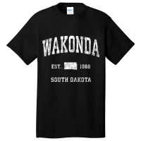 Wakonda South Dakota Sd Vintage Athletic Sports Design Tank Top Basic T-shirt | Artistshot