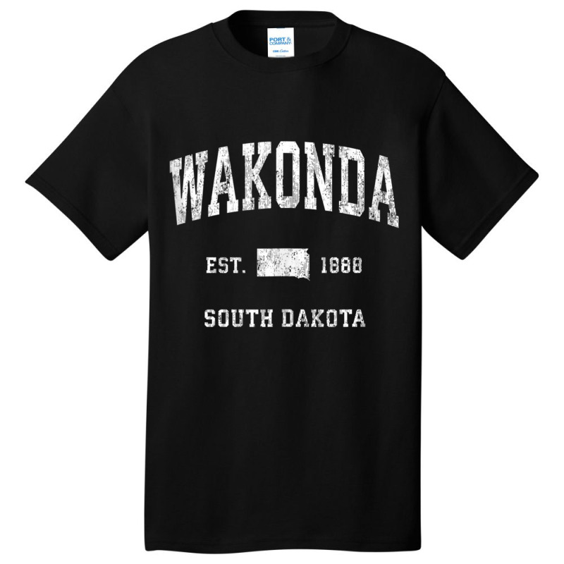 Wakonda South Dakota Sd Vintage Athletic Sports Design Tank Top Basic T-shirt by cm-arts | Artistshot