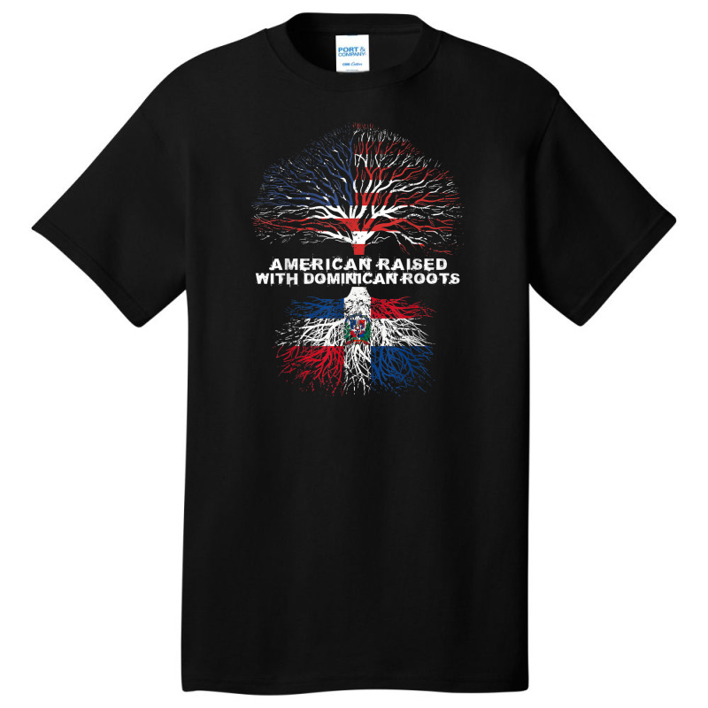 American Raised With Dominican Roots Republic Basic T-shirt by Joan Lambert Tritten | Artistshot