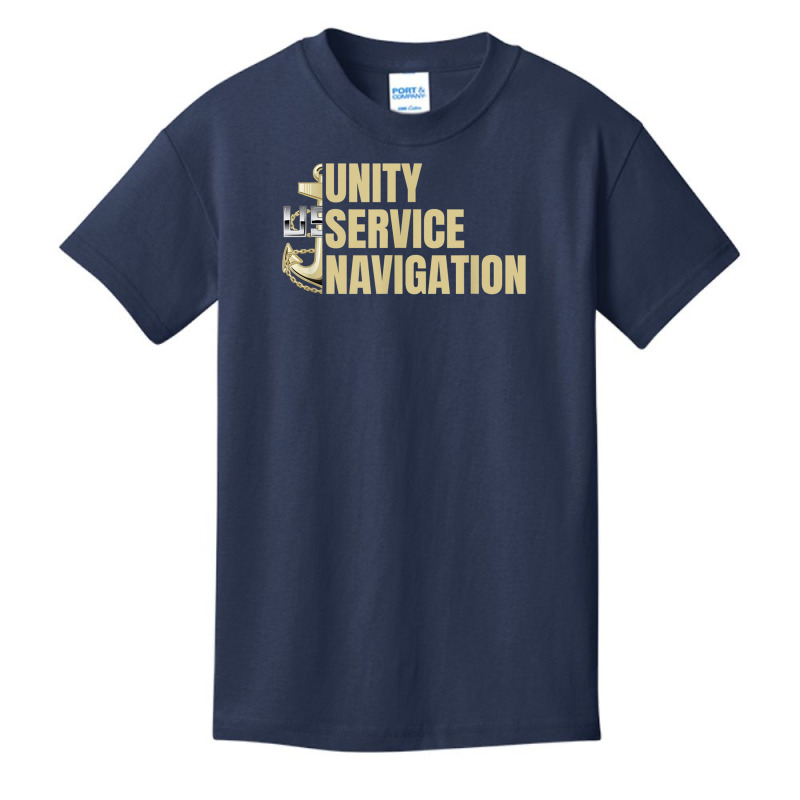 Unity Service Navigation Chief Art With Anchor For Naval Cpo T Shirt Basic Youth T-shirt by cm-arts | Artistshot