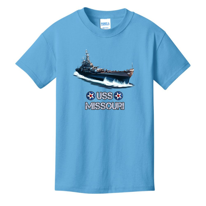 American World War 2 Naval Battleship Uss Missouri Long Sleeve T Shirt Basic Youth T-shirt by cm-arts | Artistshot