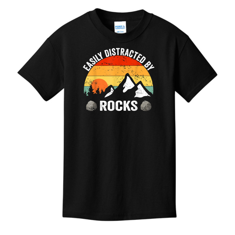 Easily Distracted By Rocks Geologist Geology T Shirt Basic Youth T-shirt by cm-arts | Artistshot