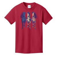 3 Wild Horses Running Around Tshirt Graphic Horse Art Tank Top Basic Youth T-shirt | Artistshot