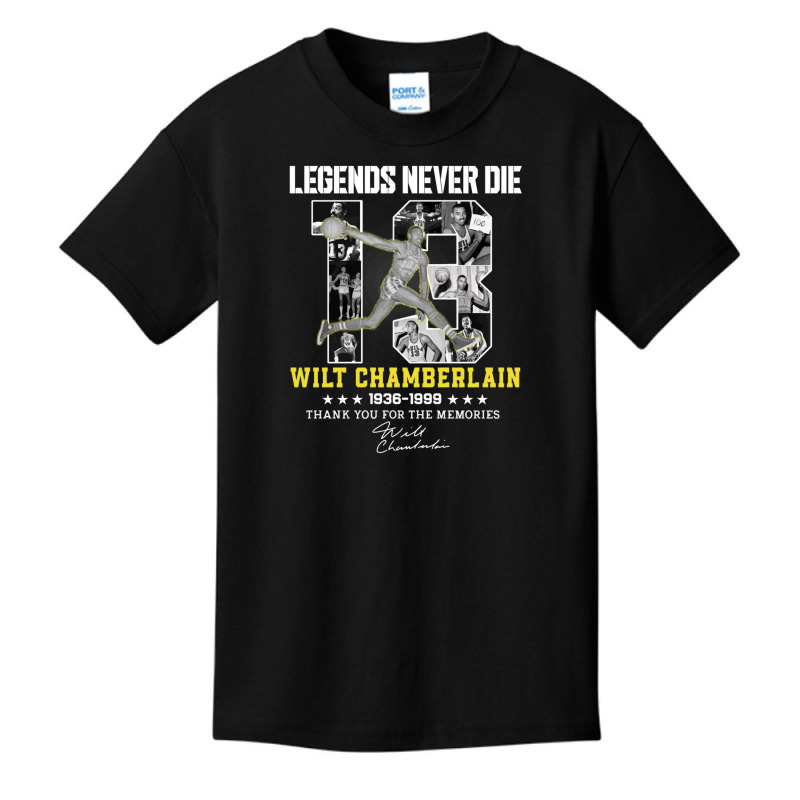 Wilt Chamberlain Basketball Legends Basic Youth T-shirt by cm-arts | Artistshot