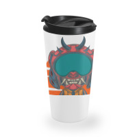 The Character With Japanese Samurai Helmet Armor Travel Mug | Artistshot