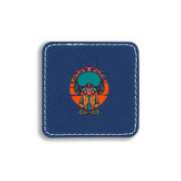 The Character With Japanese Samurai Helmet Armor Square Leatherette Patch | Artistshot