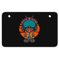 The Character With Japanese Samurai Helmet Armor Atv License Plate | Artistshot