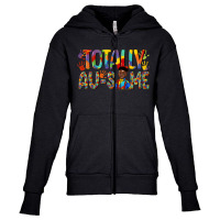 Totally Au-some Black Boy Youth Zipper Hoodie | Artistshot