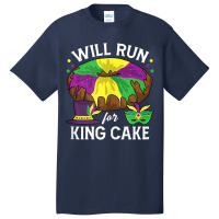 Will Run For King Cake Beads Mardi Gras Y'all Parade Party Tank Top Basic T-shirt | Artistshot