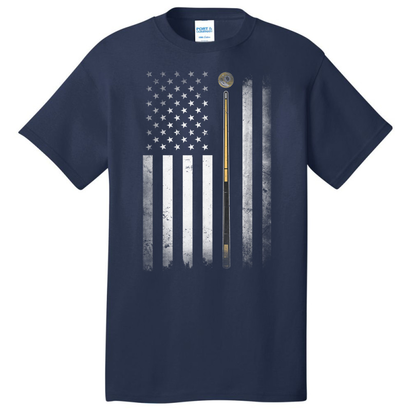 Billiards Pool Player Table Usa Us American Flag Basic T-shirt | Artistshot