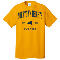 Yorktown Heights New York Ny Vintage Athletic Navy Sports De T Shirt Basic T-shirt | Artistshot