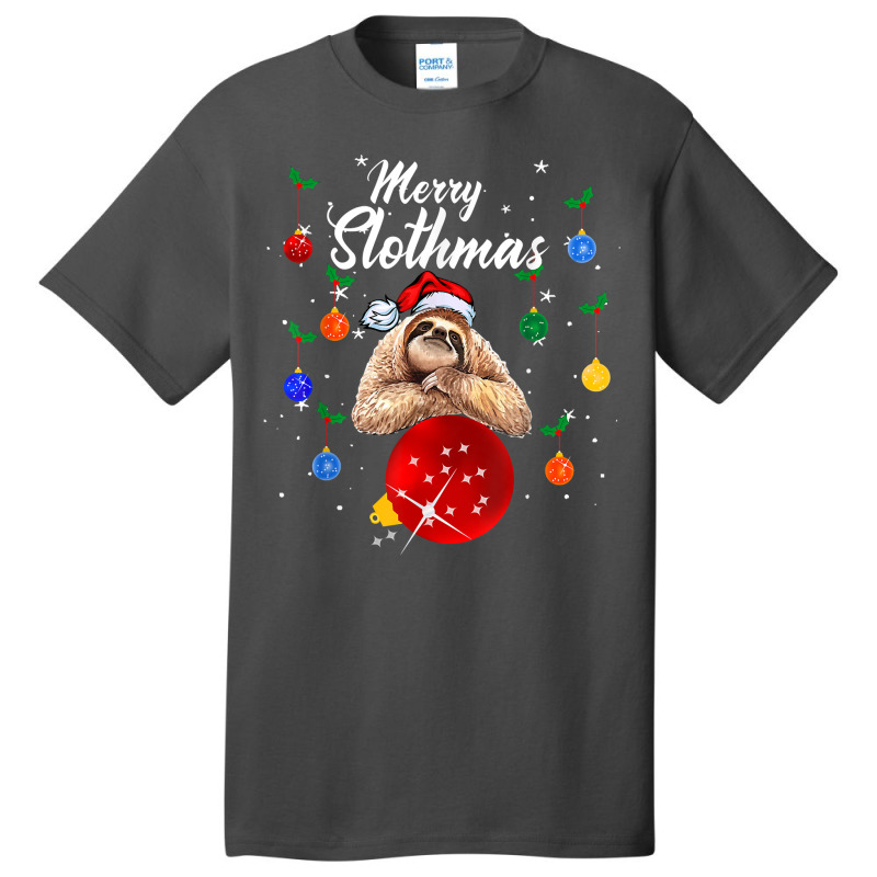 Merry Slothmas Christmas Pajama Cute Sloth Team Trending T Shirt Basic T-shirt | Artistshot