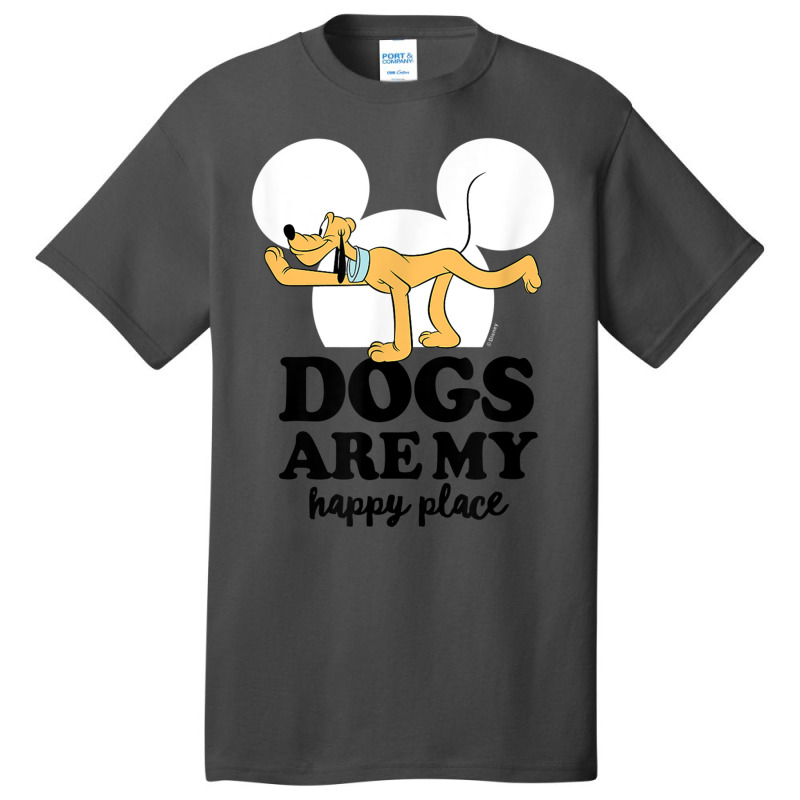 Funny Pluto Dogs Are My Happy Place Basic T-shirt | Artistshot