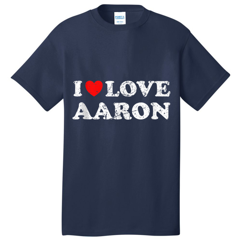 Distressed Grunge Worn Out Style I Love Aaron Tank Top Basic T-shirt by cm-arts | Artistshot