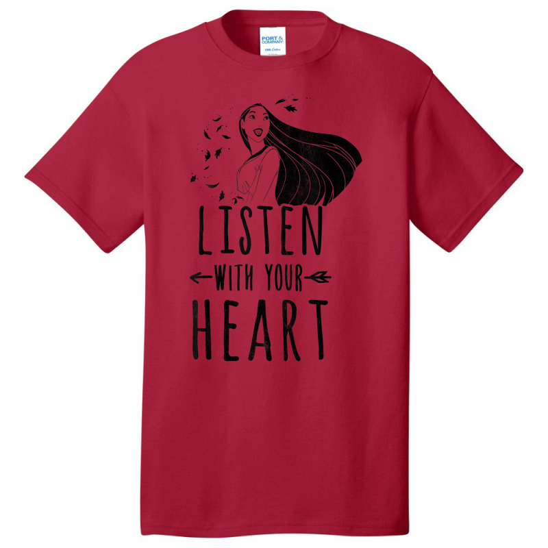 Funny Pocahontas Listen With Your Heart Graphic Basic T-shirt | Artistshot