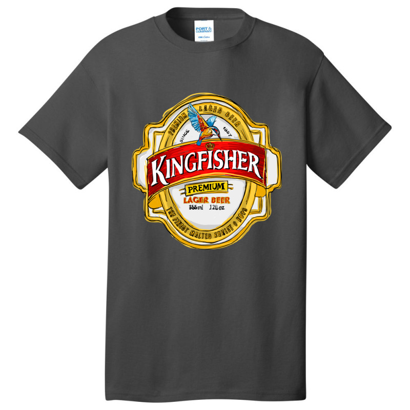 Kingfisher Lager Pop Basic T-shirt by karenfisher | Artistshot