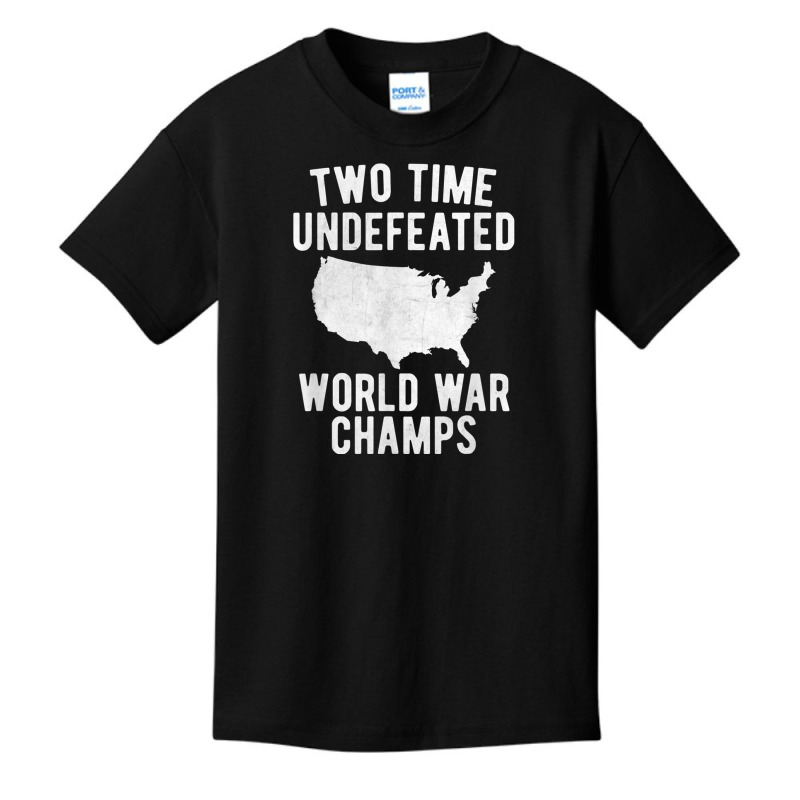 Two Time Ww1 Ww2 American Flag Champions T Shirt Basic Youth T-shirt by cm-arts | Artistshot