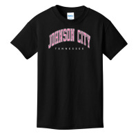 Johnson City Tennessee Tn Varsity Style Pink Text Premium T Shirt Basic Youth T-shirt | Artistshot